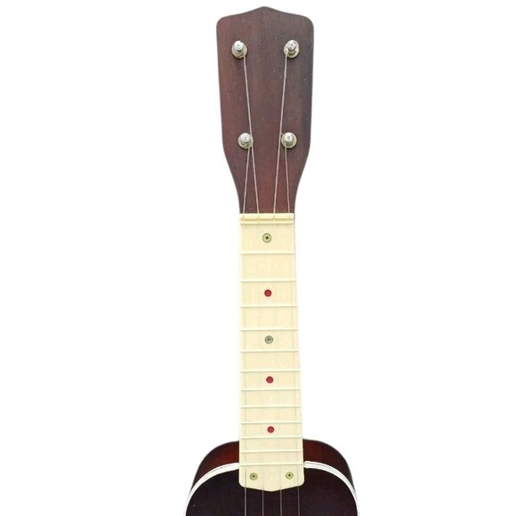 Vintage RARE 1950s Harmony Red Stencil Ukulele Playable 4 String Wooden USA Made - Picture 3 of 12